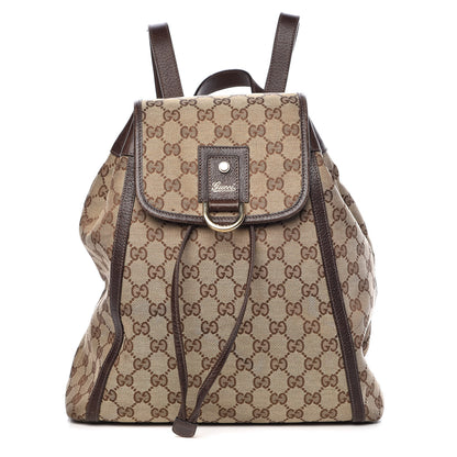 Gucci GG Monogram Flap Backpack Brown 1 of 19