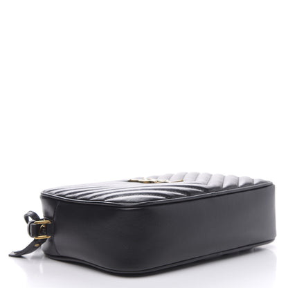Saint Laurent Calfskin Matelasse Monogram Lou Camera Bag Black 4 of 10