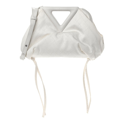 Bottega Veneta Nylon Jacquard Small The Point Triangle Bag Chalk 1 of 11