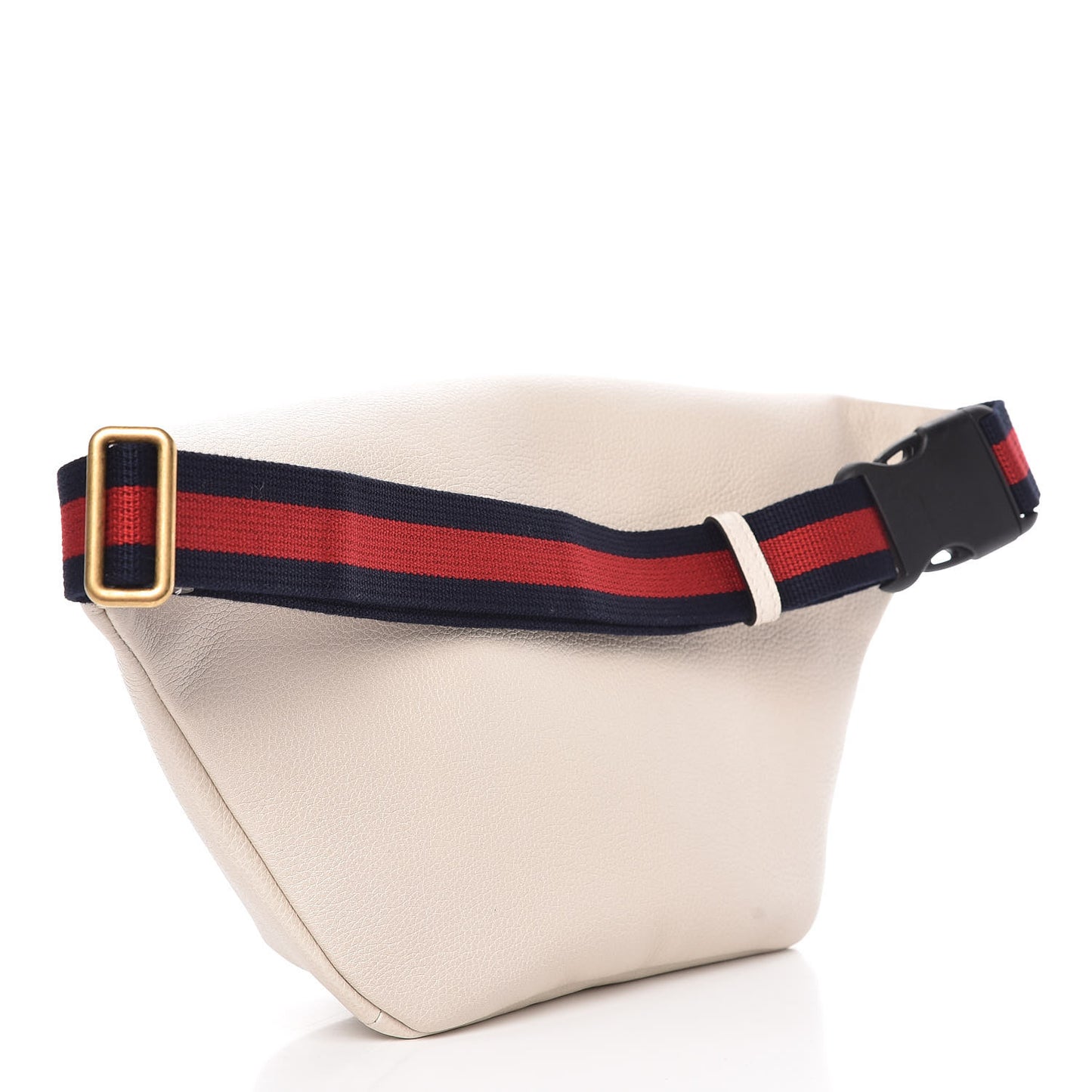 Grained Calfskin Logo Belt Bag White