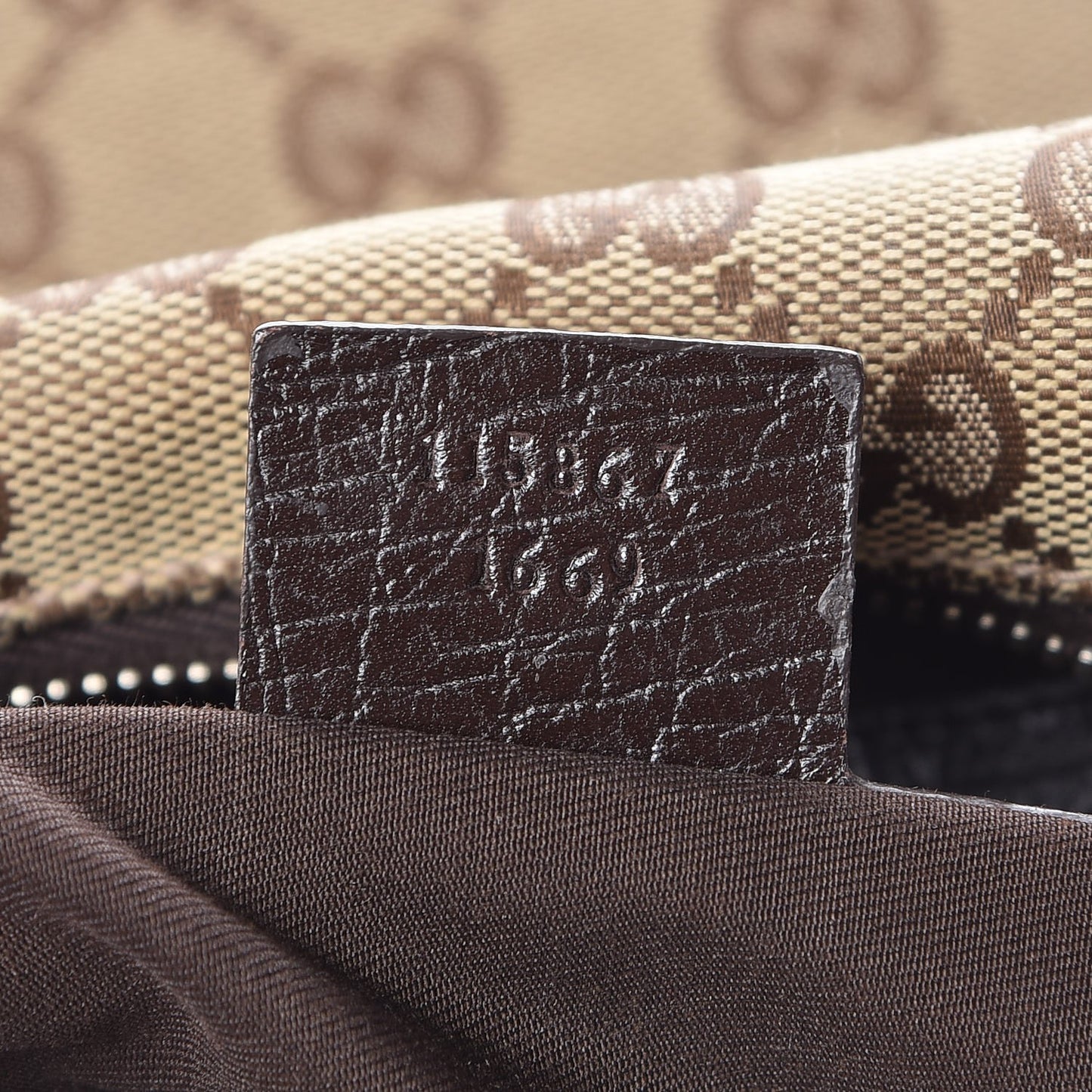 Monogram Medium Horsebit Chain Hobo Dark Brown