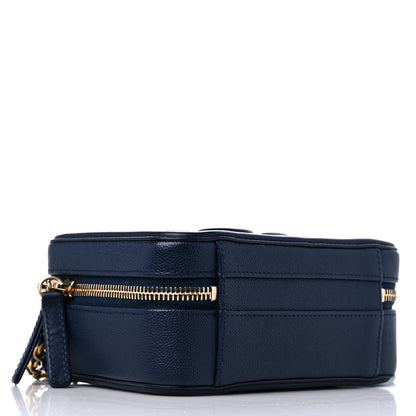 Chanel Caviar Quilted Small CC Filigree Vanity Case Navy 4 of 10