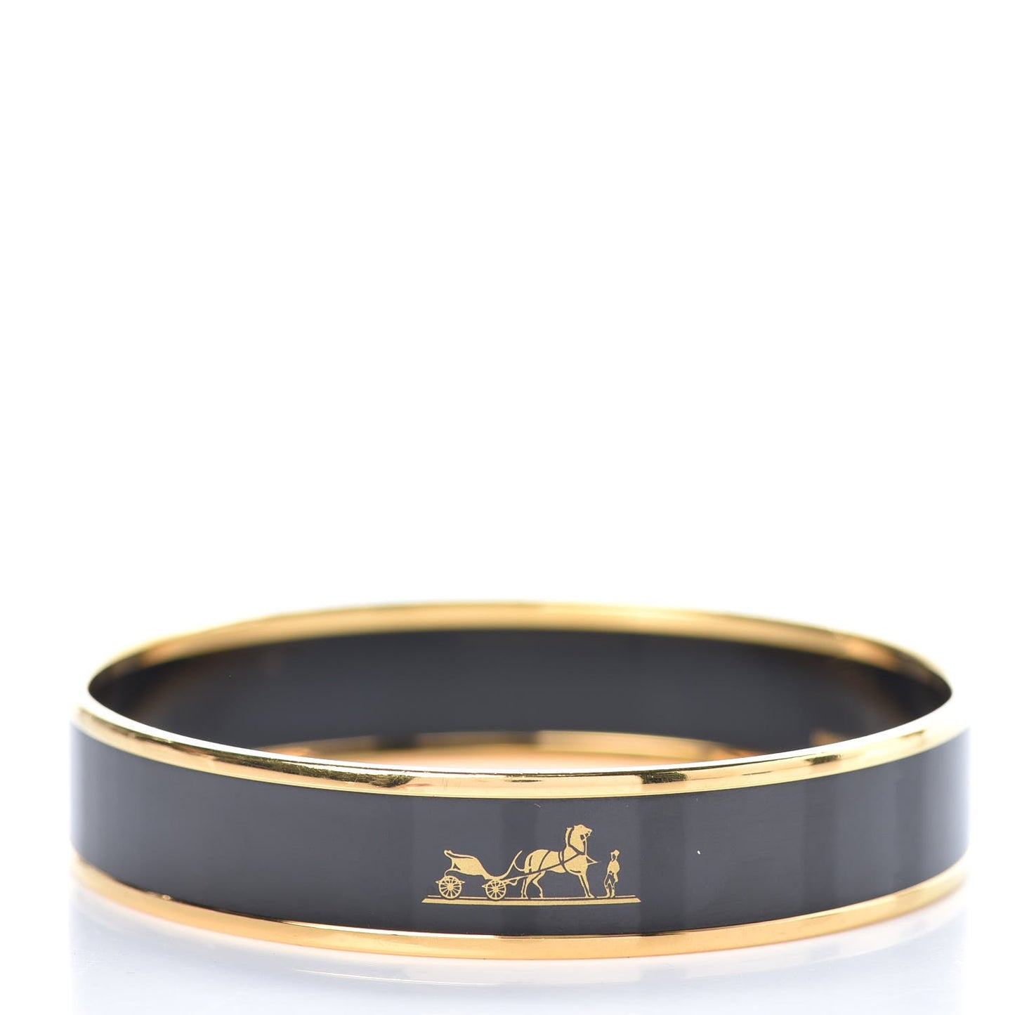 Enamel Printed Medium Caleche Bracelet 65 Black