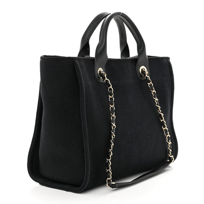 Chanel Mixed Fibers Small Deauville Tote Black 3 of 10