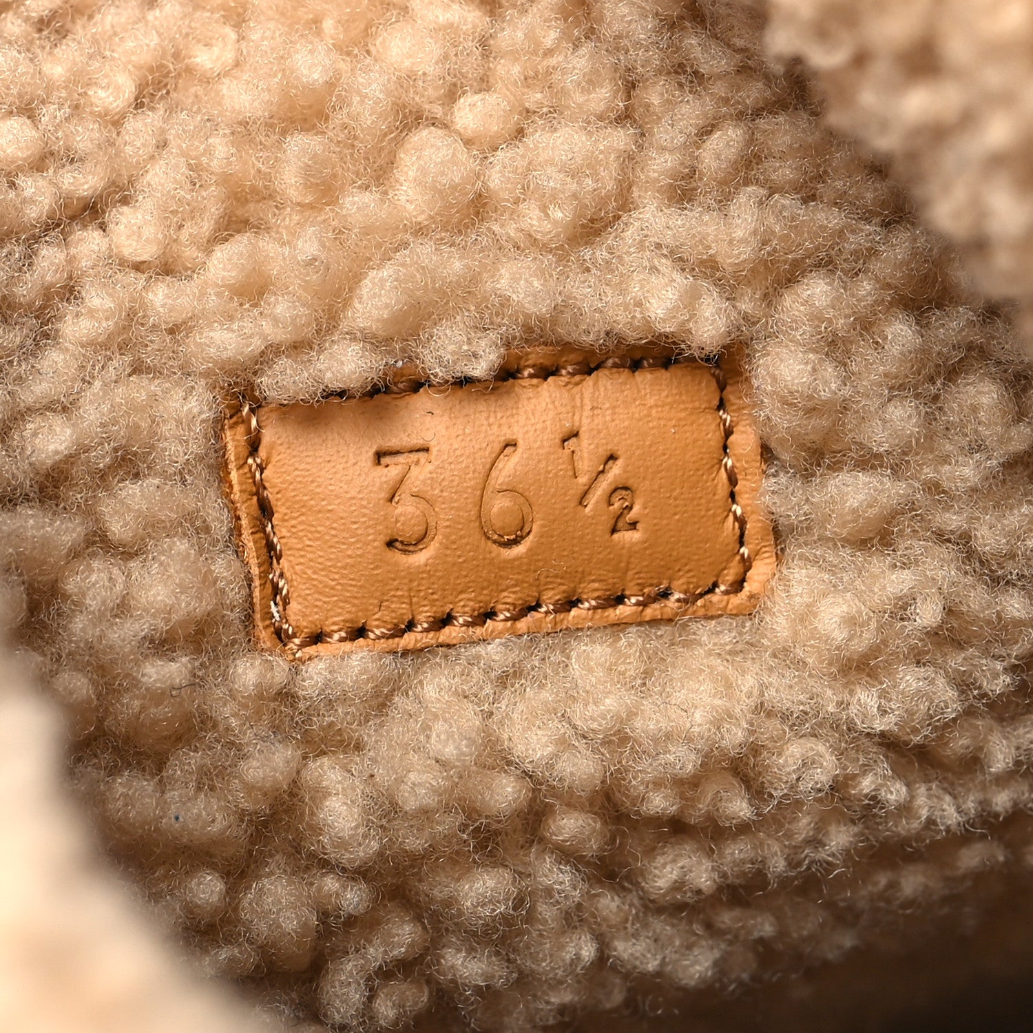 Gucci Covered Wool Monogram Textured Dollar Calfskin Shearling Horsebit Snow Boots 36.5 Underwood Blue Hazel Brown 7 of 9