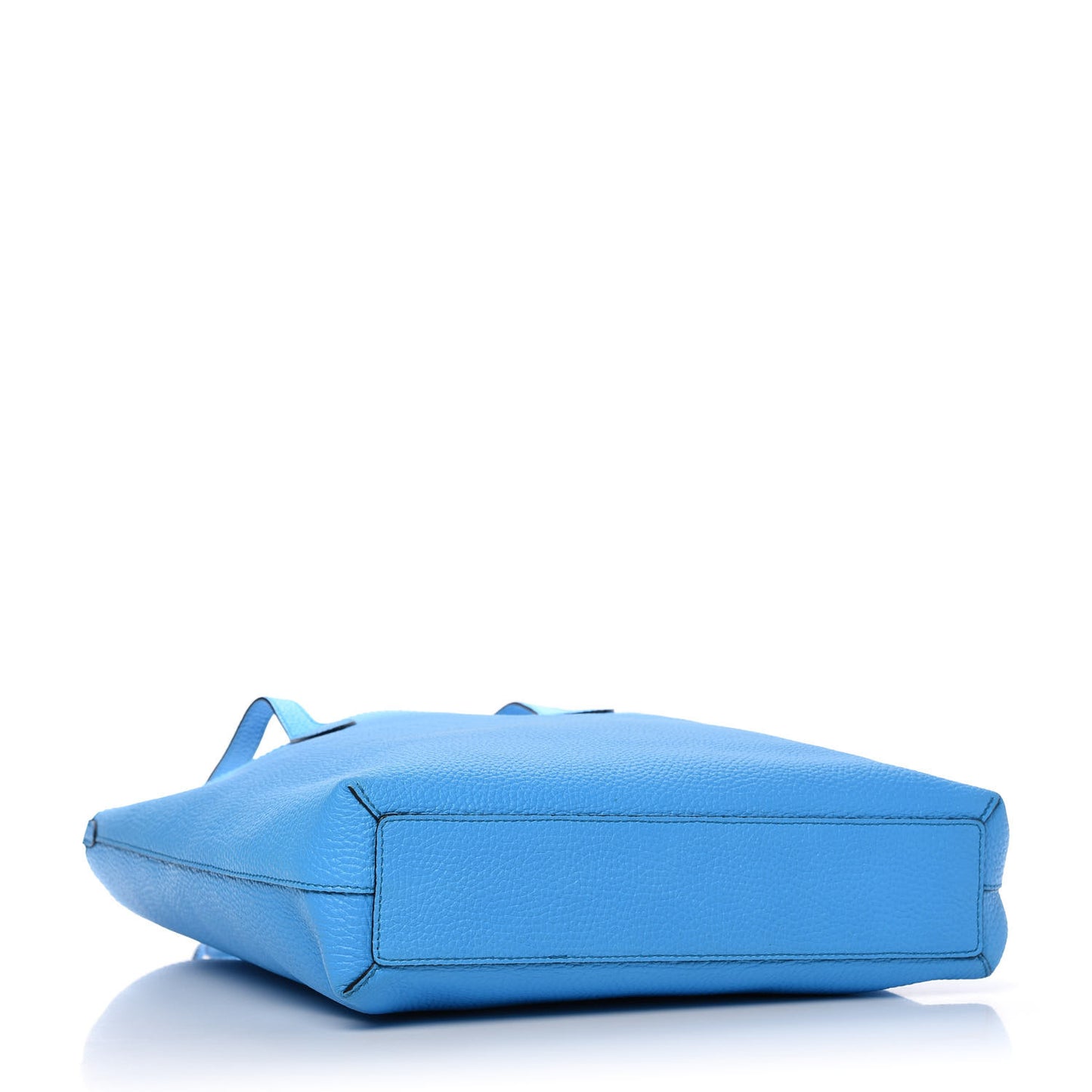 Grainy Calfskin Remington Tote Neon Blue