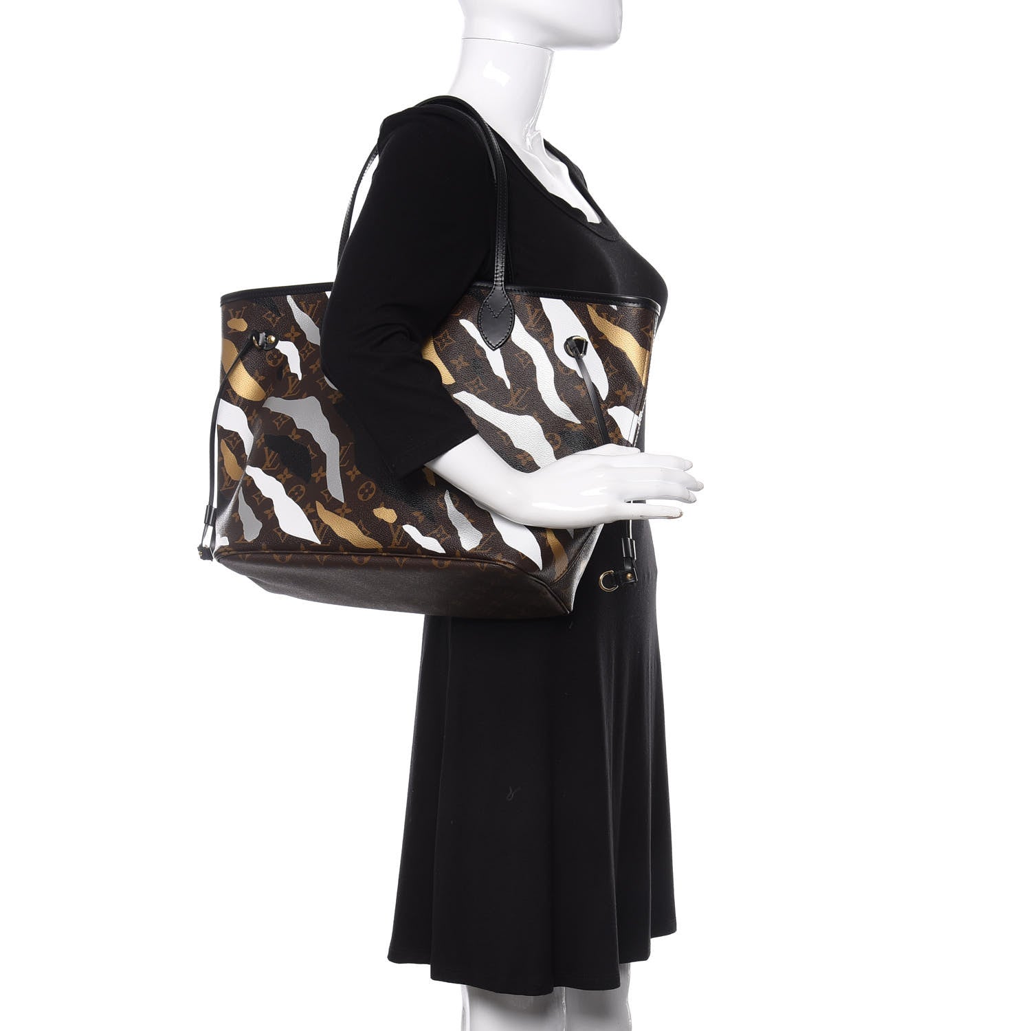 Louis Vuitton X LOL Monogram Neverfull MM Gold Silver 2 of 10