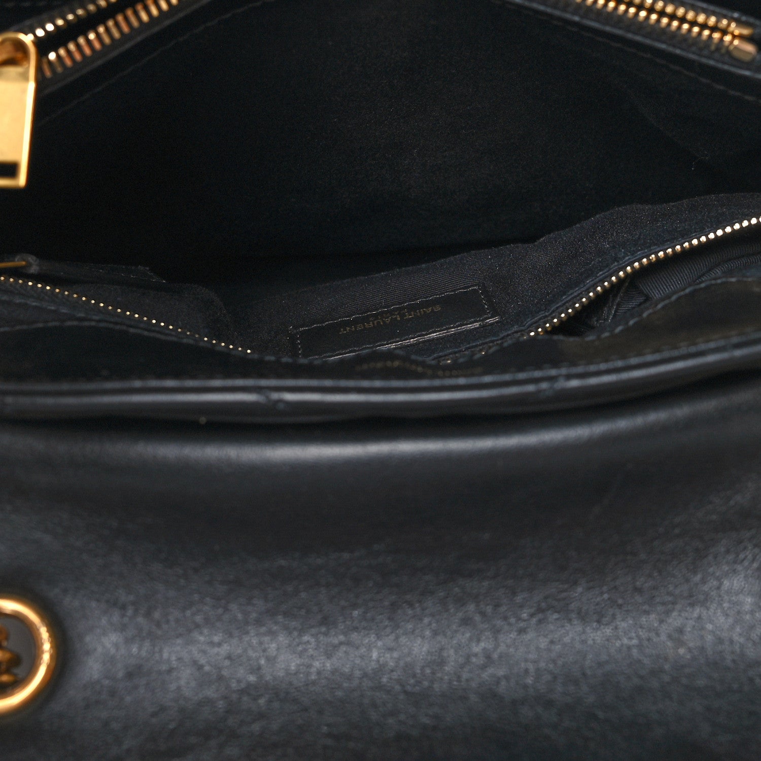 Saint Laurent Calfskin Y Quilted Monogram Medium Loulou Chain Satchel Black 6 of 14