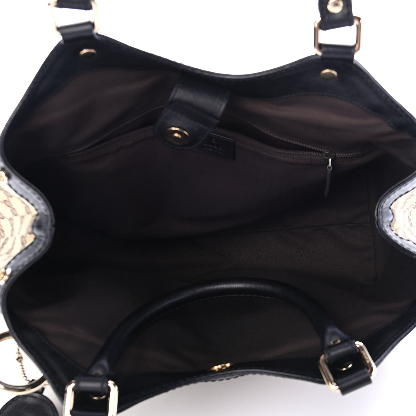 Monogram Medium Sukey Tote Beige Ebony Black
