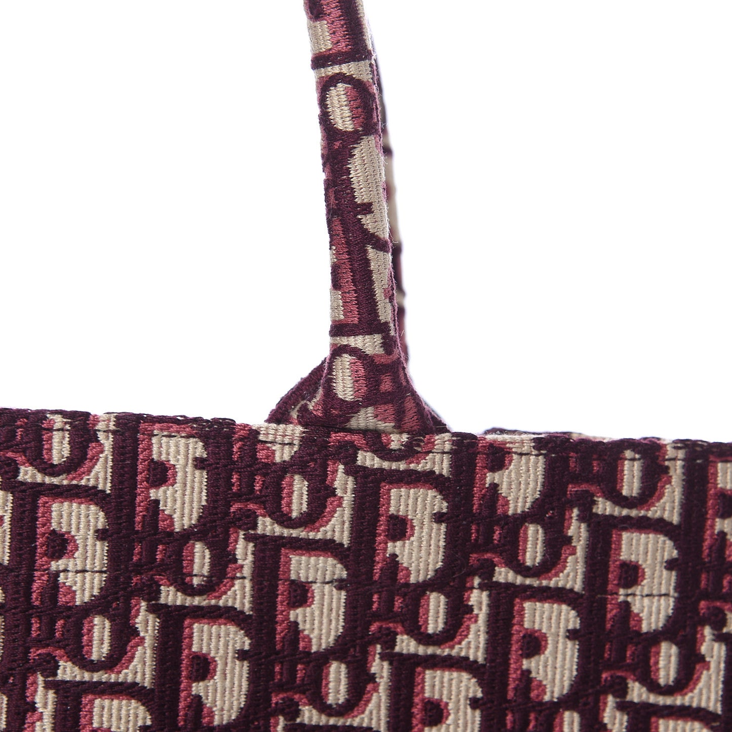 Oblique Medium Book Tote Burgundy Multicolor