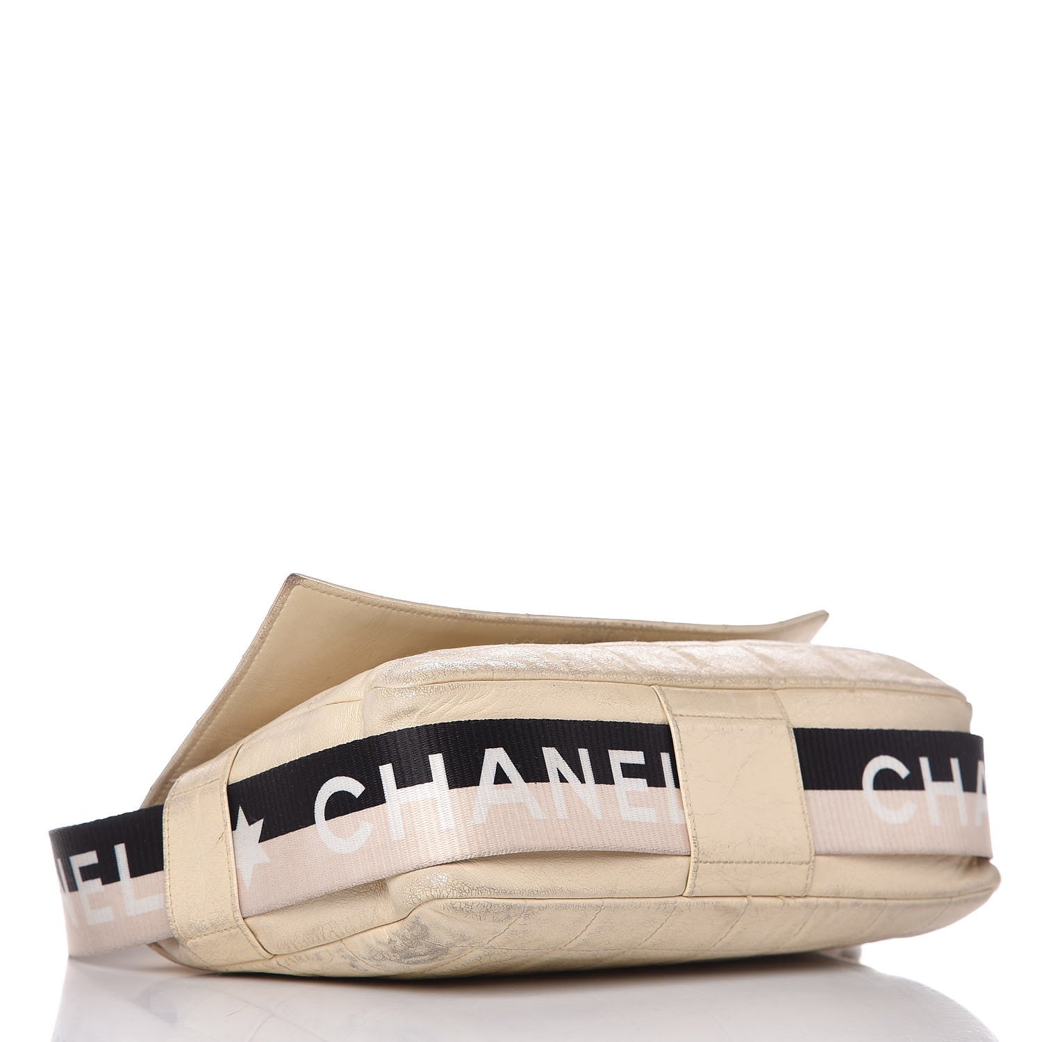 Chanel Lambskin Sport Flap Bag Beige Black 4 of 19