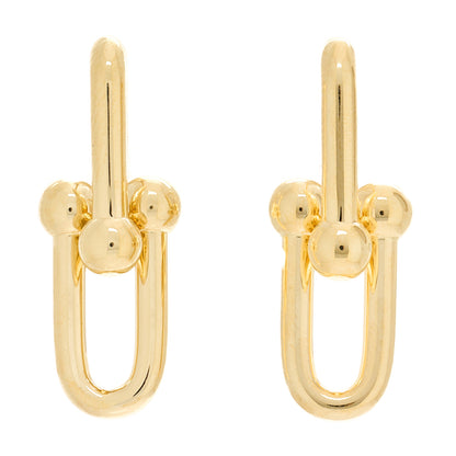 Tiffany 18K Yellow Gold Large HardWear Link Earrings 1 of 5