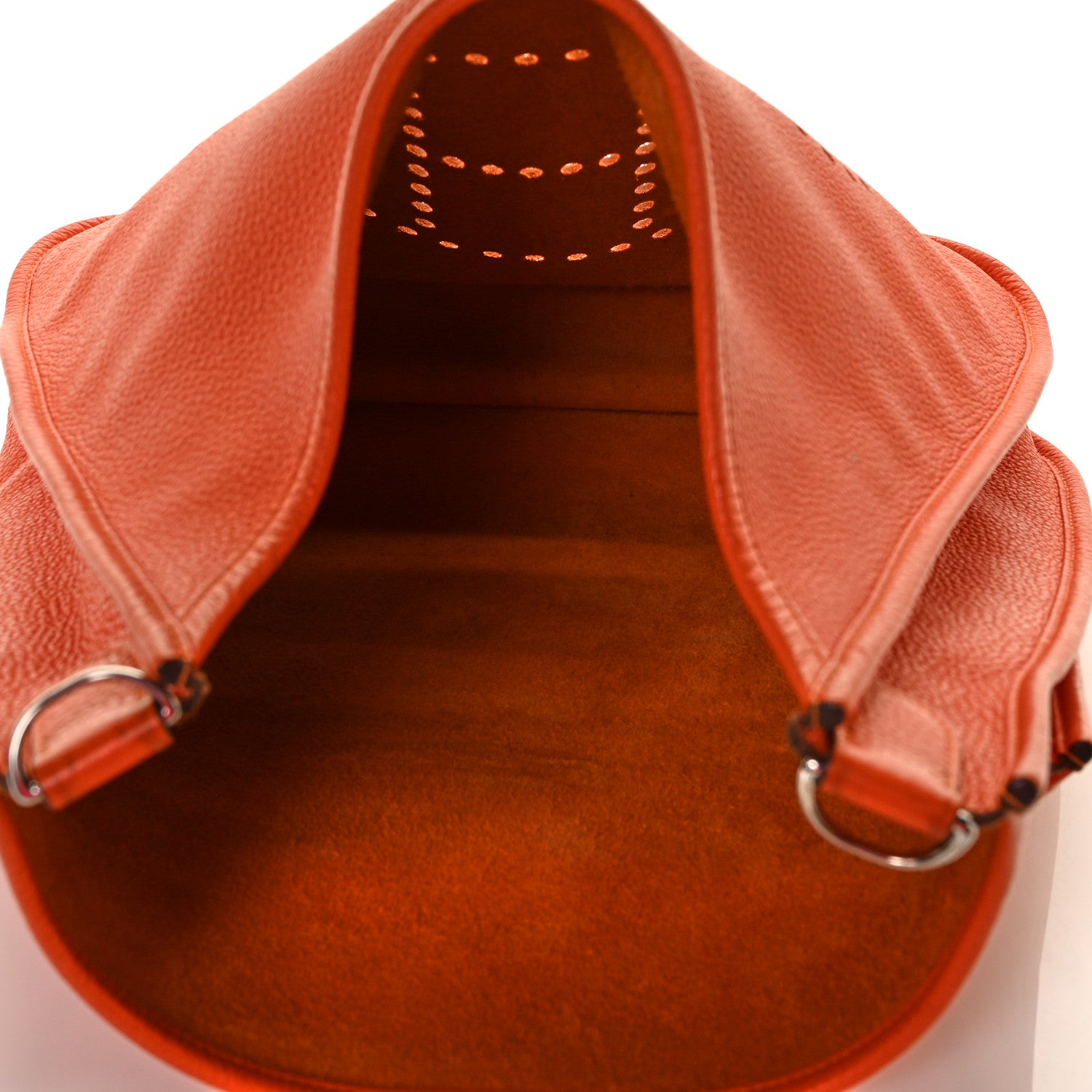 Hermes Taurillon Clemence Evelyne III GM Orange 4 of 10