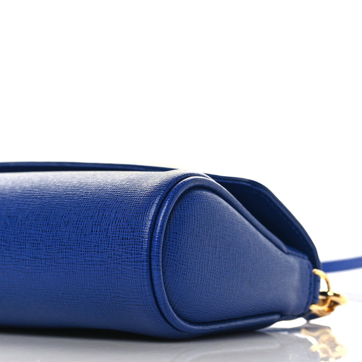 Vitello Elite Flap Crossbody Bag Blue Neon