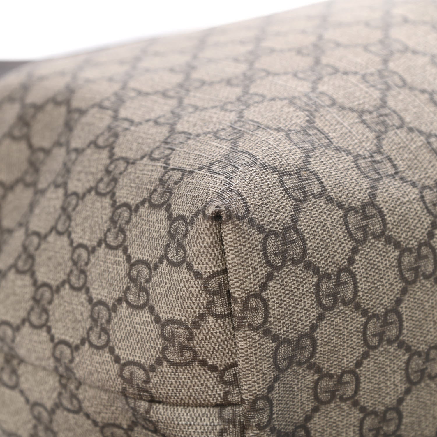 Gucci GG Supreme Monogram Large Zippered Shopping Tote Brown 11 of 15
