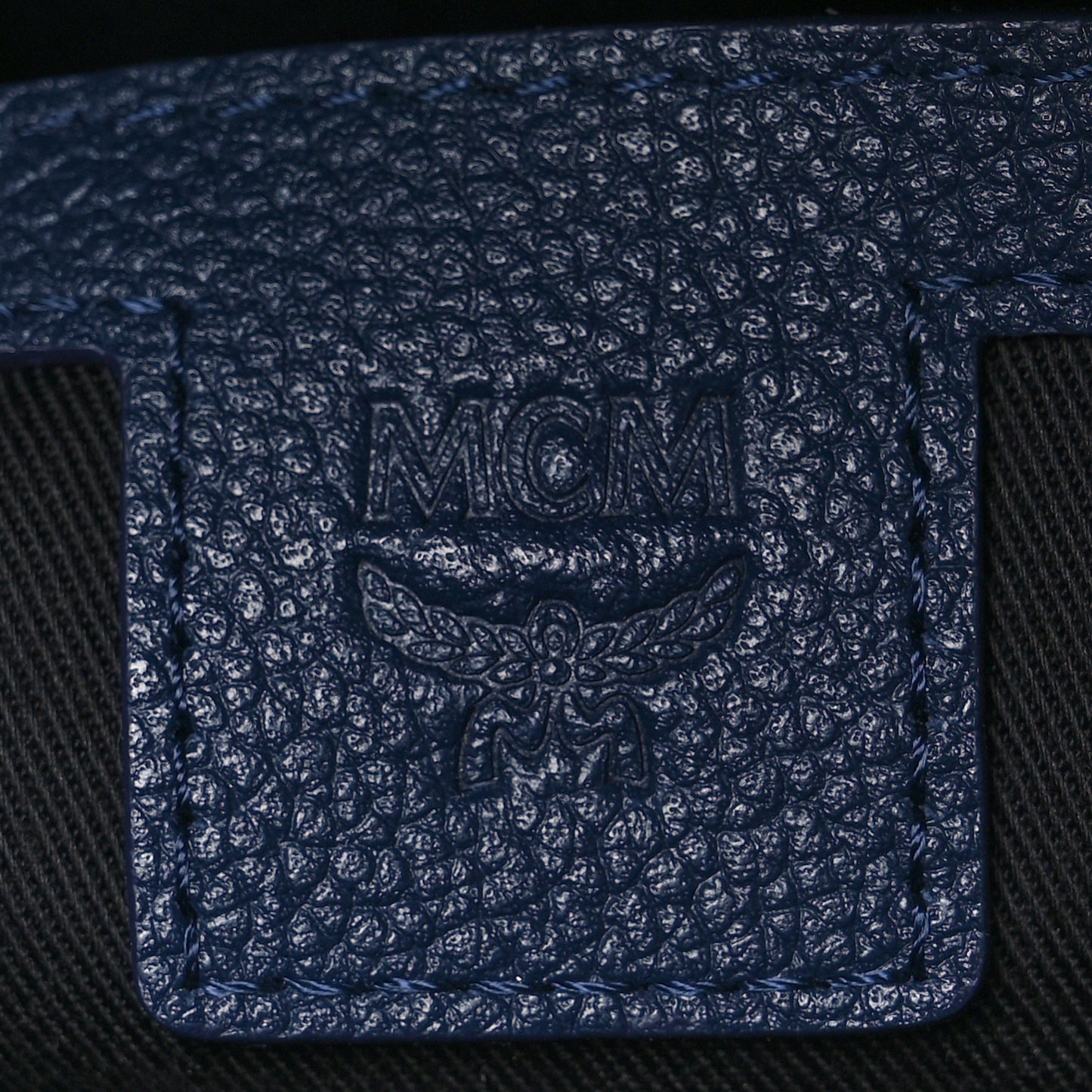 Calfskin Visetos Floral Leopard Klassik Small Stark Backpack Blue Black