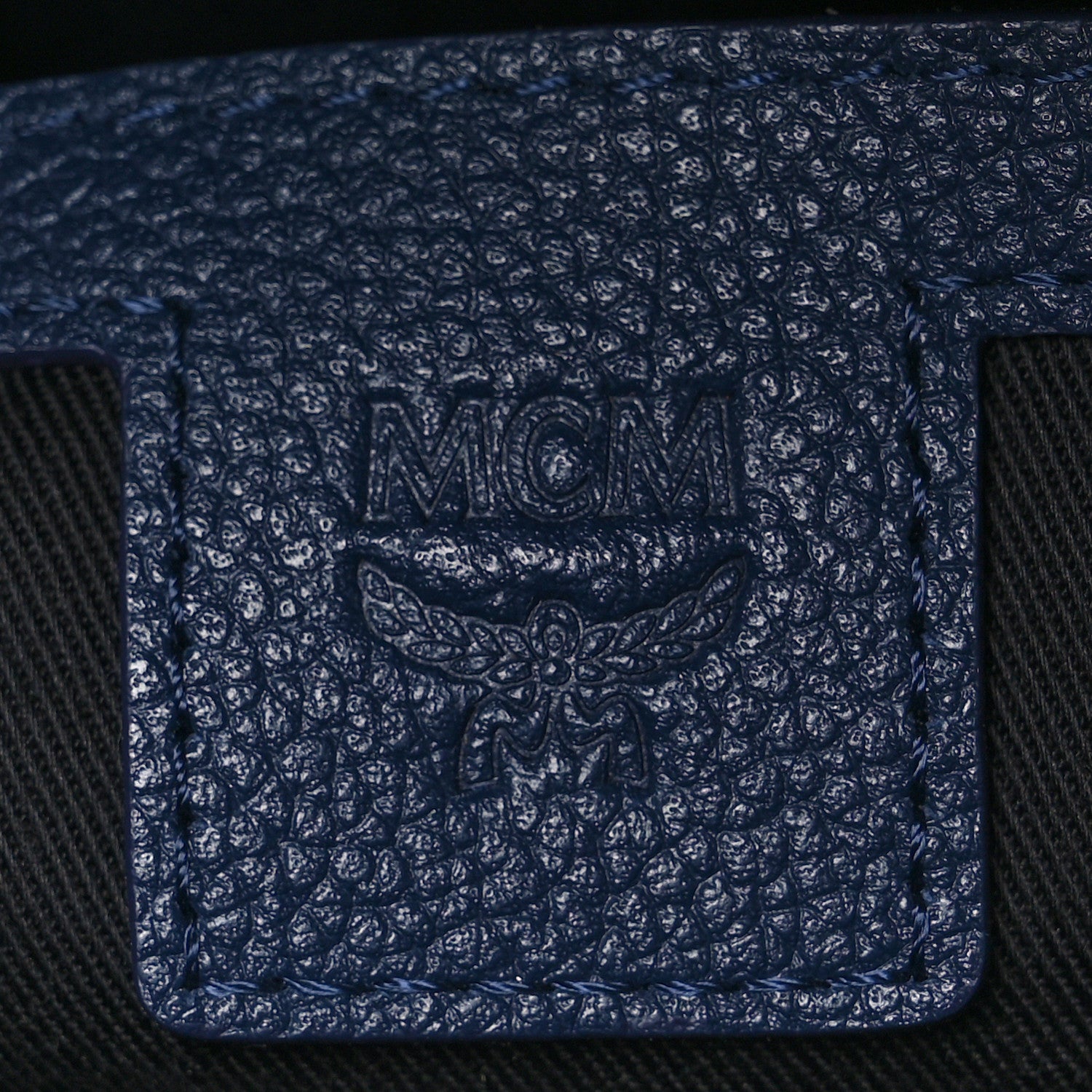 MCM Calfskin Visetos Floral Leopard Klassik Small Stark Backpack Blue Black 6 of 12
