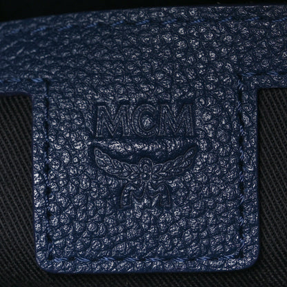 MCM Calfskin Visetos Floral Leopard Klassik Small Stark Backpack Blue Black 6 of 12
