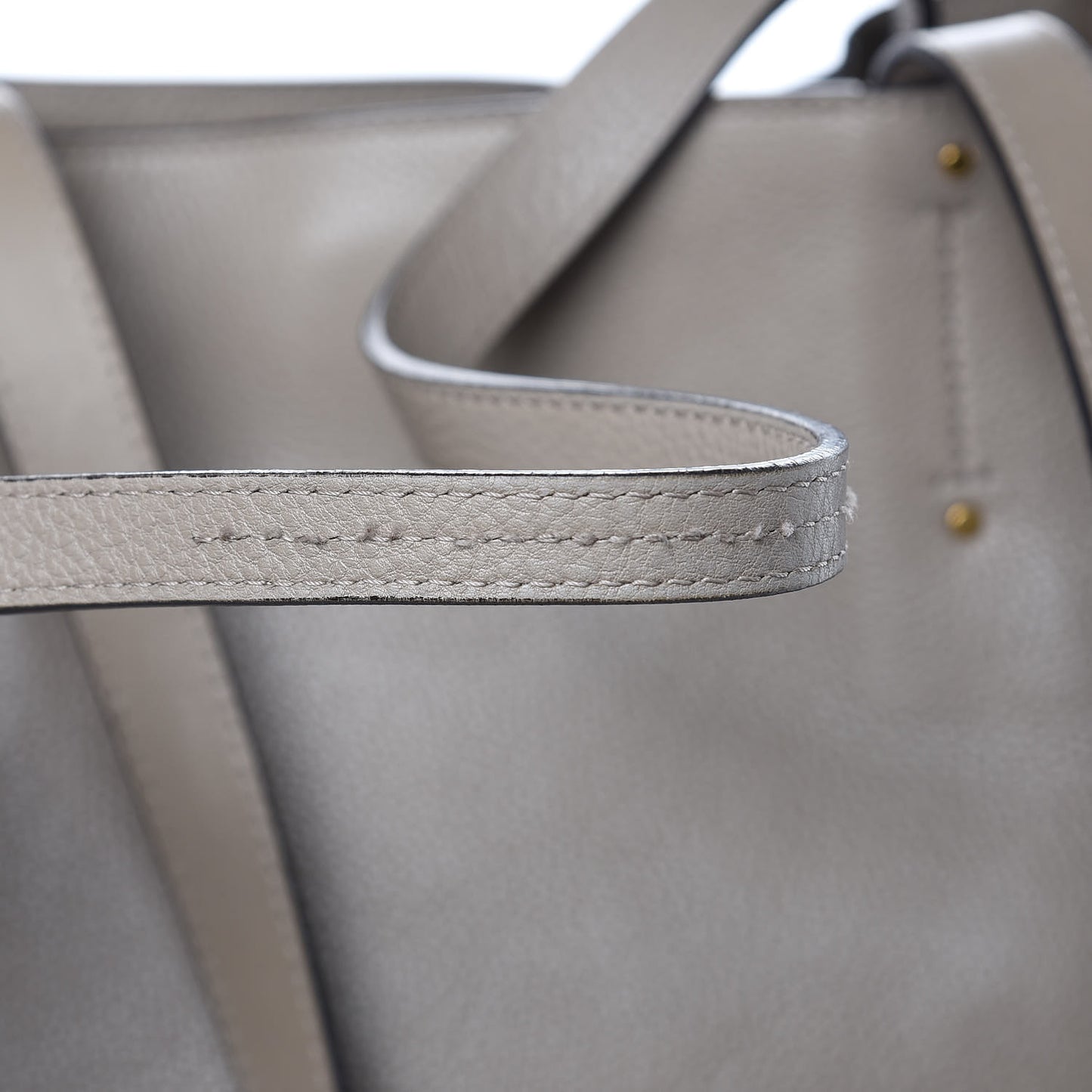 Smooth Calfskin Medium Milo Shopping Tote Motty Grey