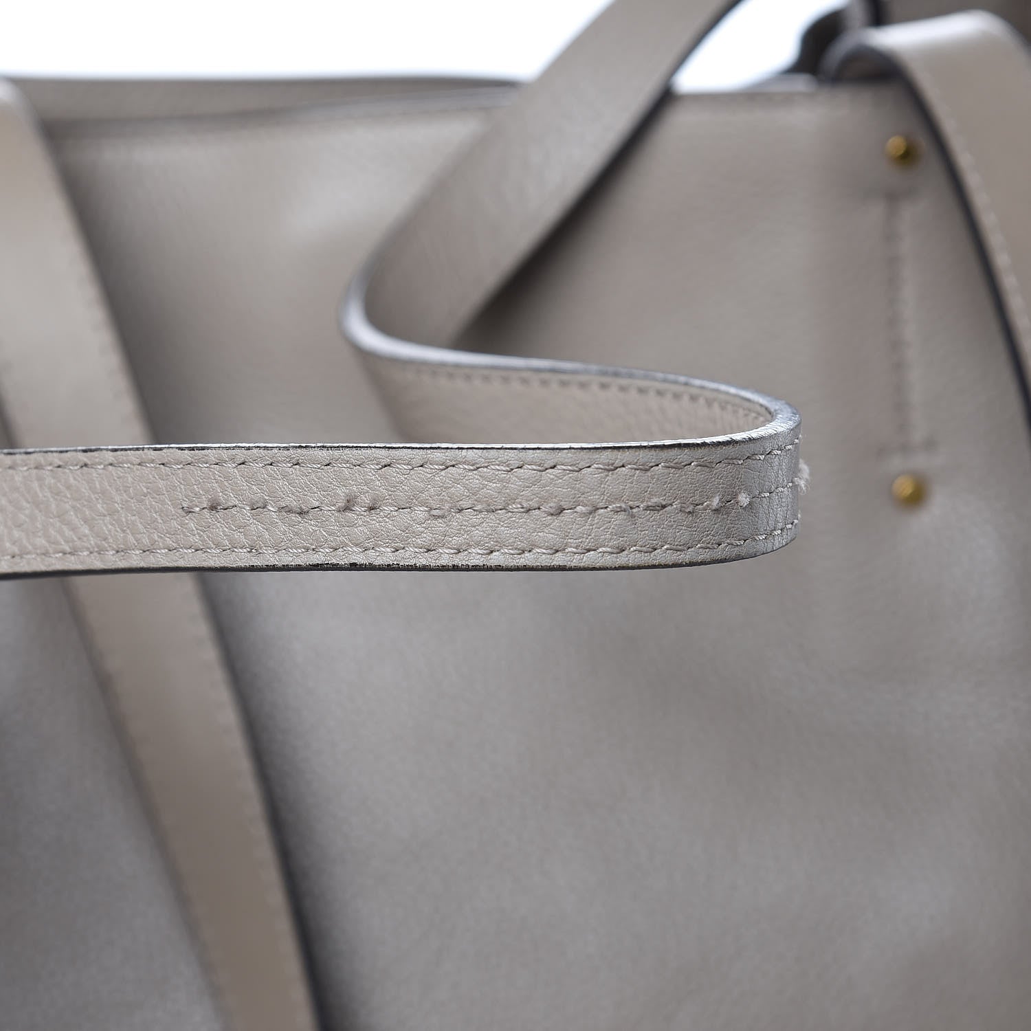 Chloe Smooth Calfskin Medium Milo Shopping Tote Motty Grey 14 of 14