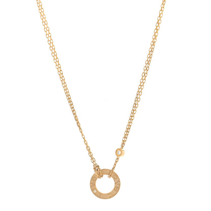 Cartier 18K Yellow Gold 2 Diamond LOVE Necklace 1 of 4