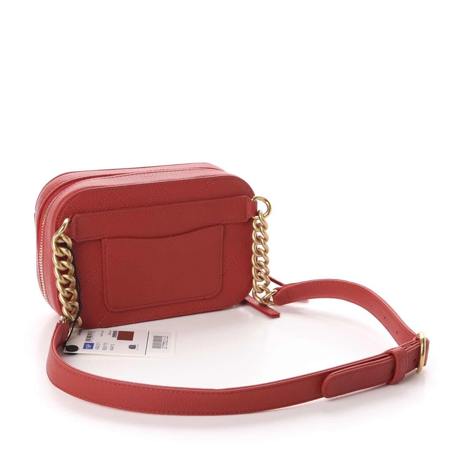 Chanel Grained Calfskin Quilted Waist Bag Red 3 of 10