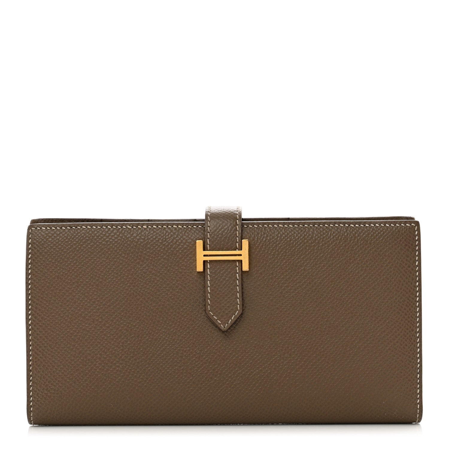 Hermes Epsom Bearn Gusset Wallet Etoupe 1 of 8