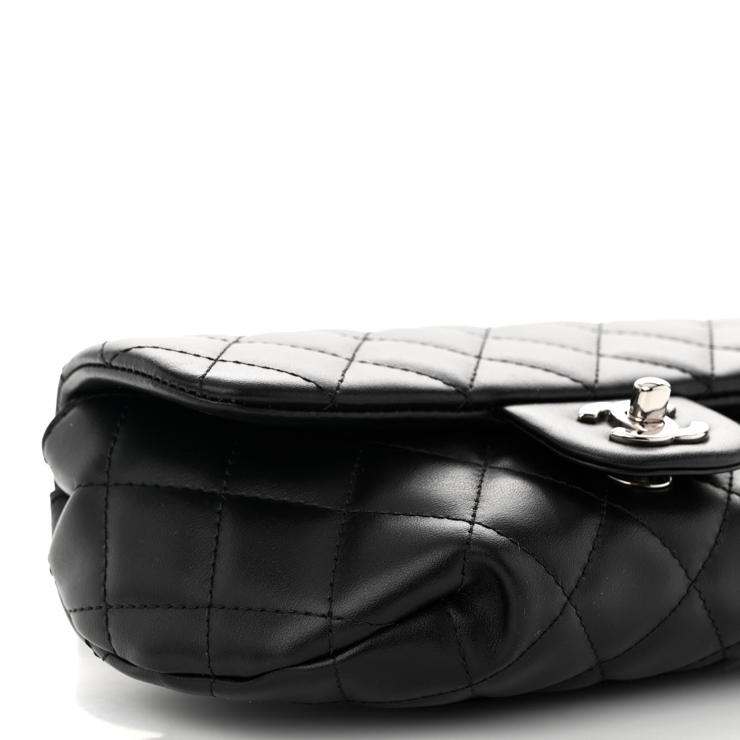 Chanel Calfskin Quilted CC Uniform Flap Belt Bag Black 9 of 10