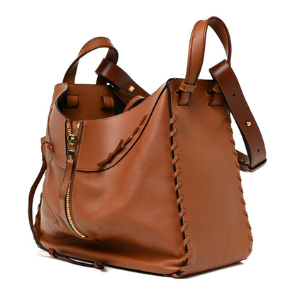 Loewe Calfskin Laced Hammock Shoulder Bag Tan 2 of 18