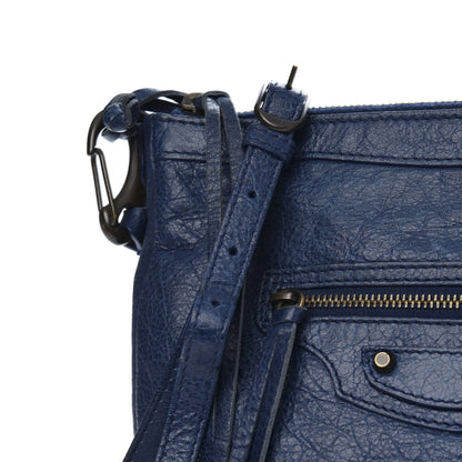 Balenciaga Agneau Classic Hardware Flat Crossbody Bleu Mineral 14 of 16