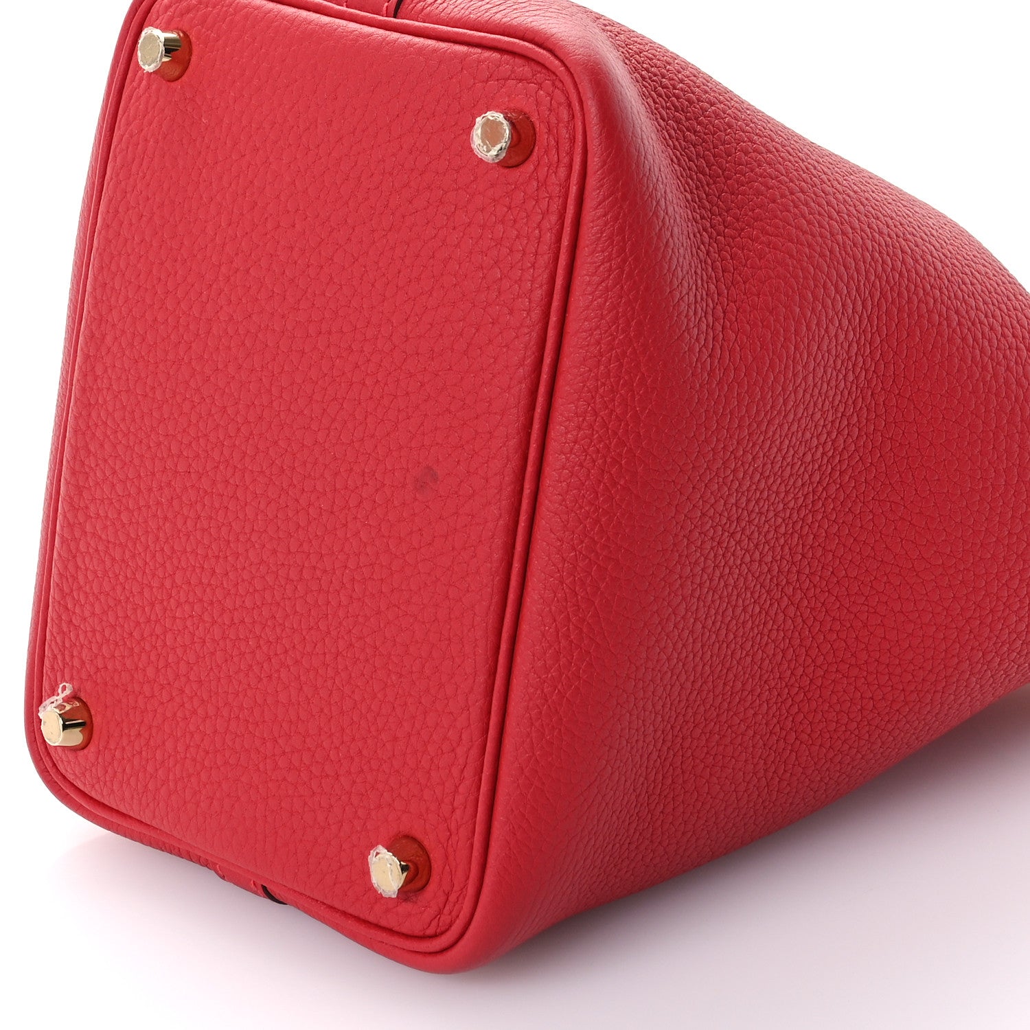Hermes Taurillon Clemence Picotin Lock 18 PM  Rouge Casaque 10 of 11