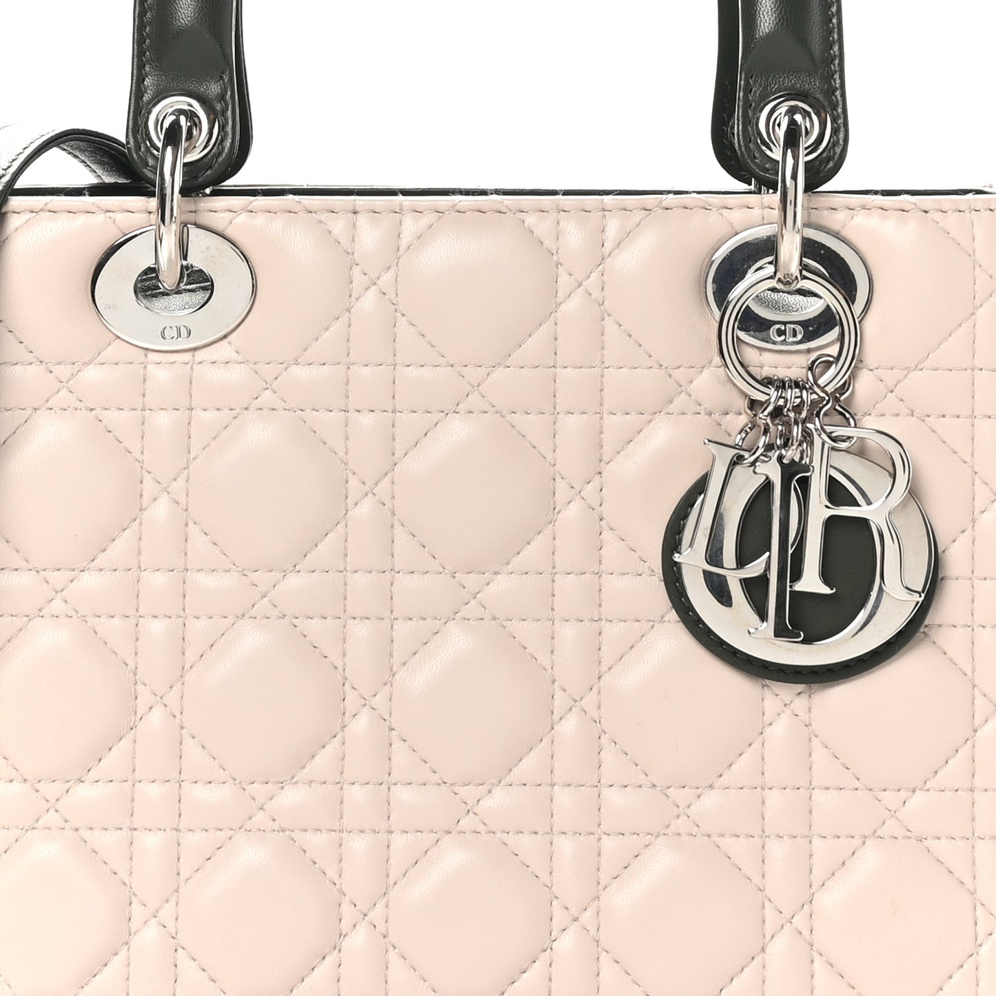 Lambskin Cannage Medium Tri-Color Lady Dior Light Pink