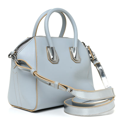 Givenchy Metallic Calfskin Mini Antigona Blue Silver 2 of 11