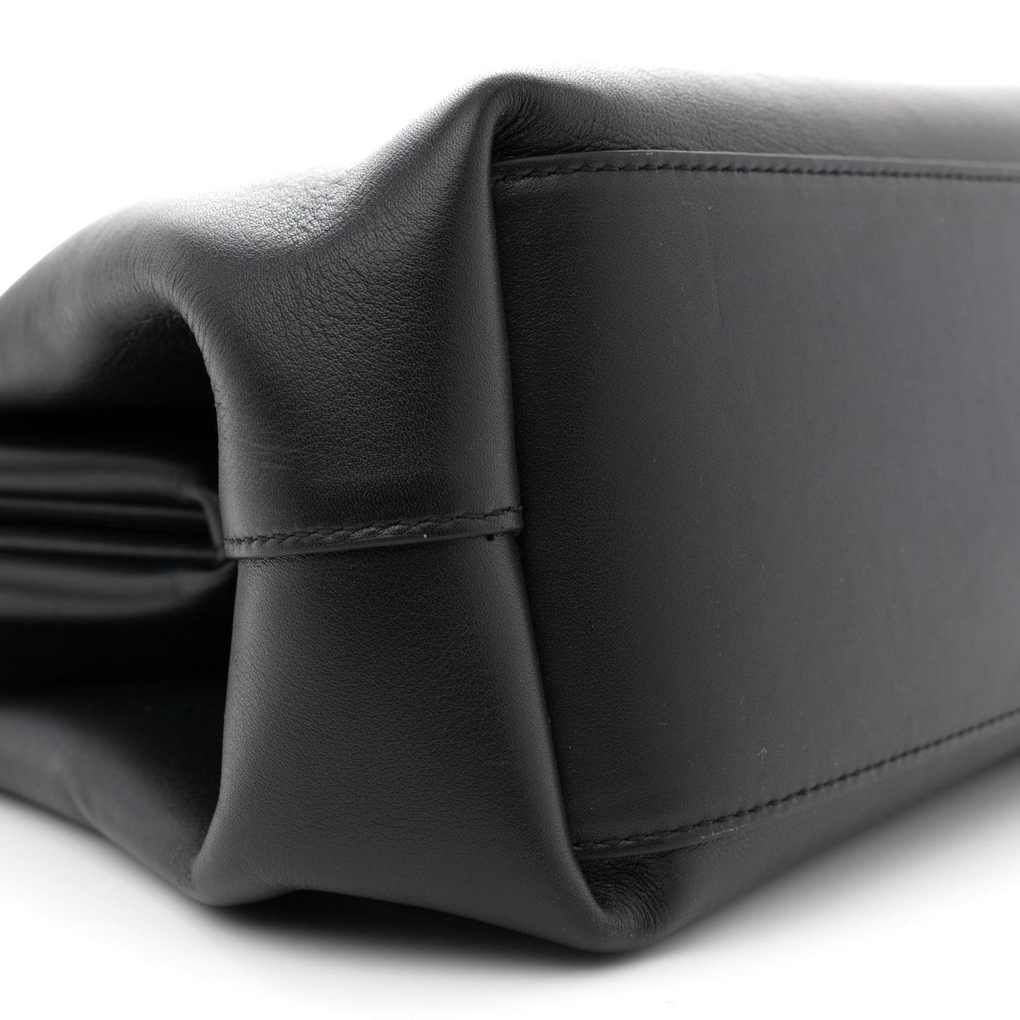 Calfskin Medium The Point Triangle Bag Black