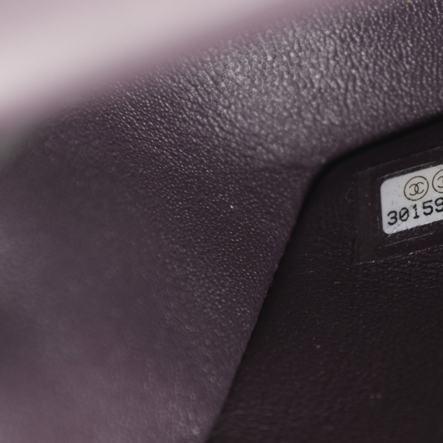 Lambskin Quilted Mini Rectangular Flap Dark Purple