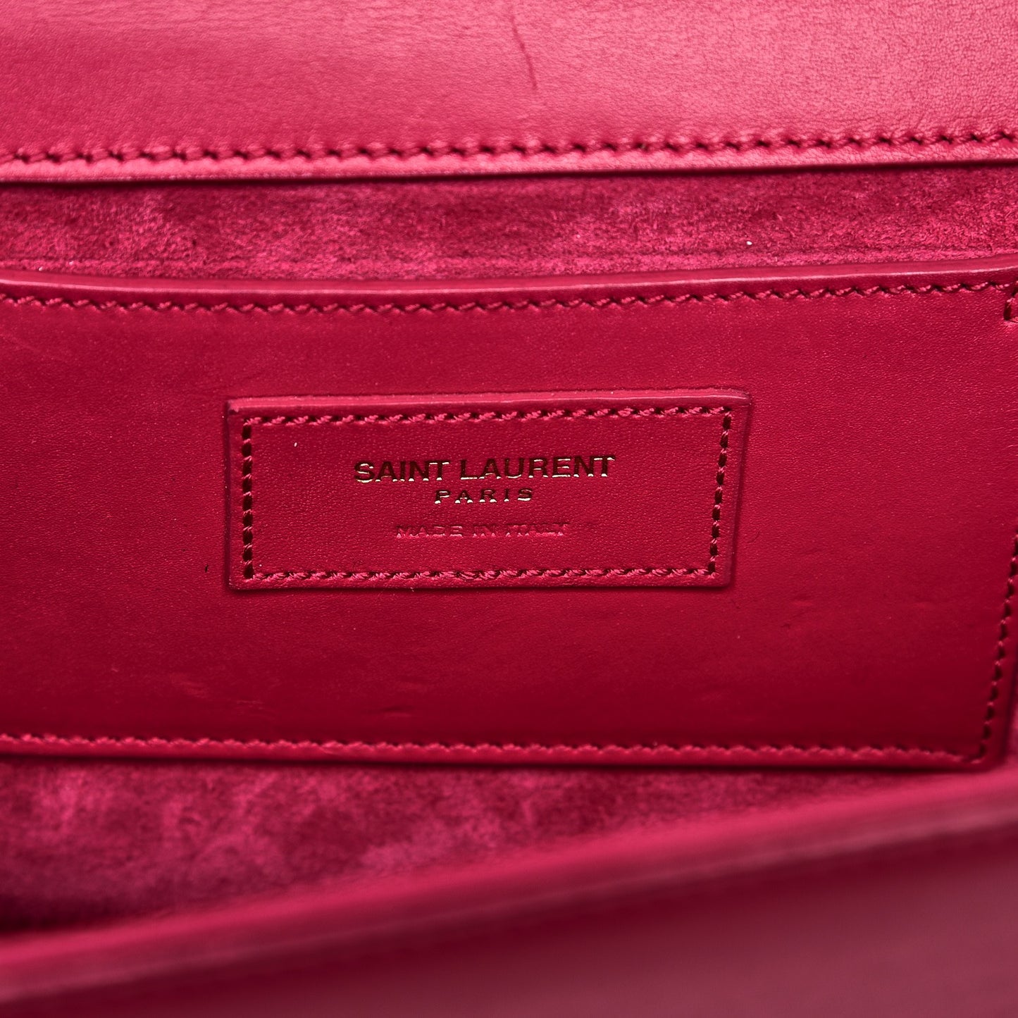 Smooth Calfskin Medium Classic Monogram Kate Tassel Satchel Fuchsia