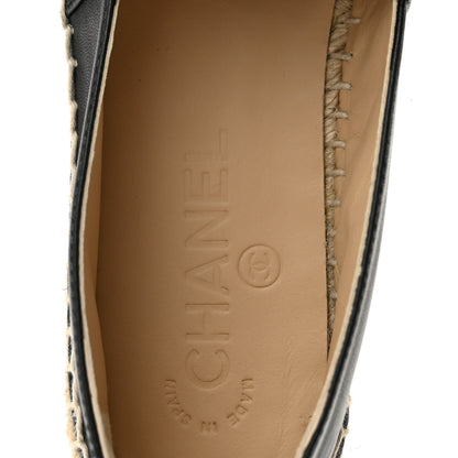 Chanel Lambskin CC Espadrilles 39 Black 8 of 10