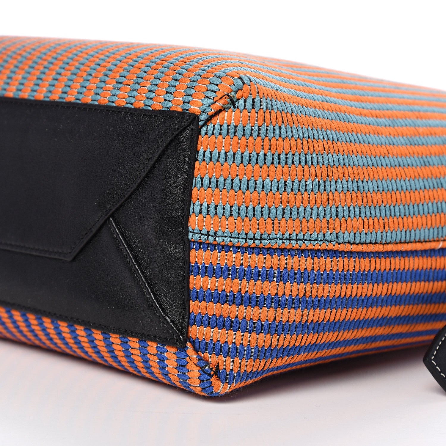 Celine Woven Canvas Small Twisted Cabas Multicolor 7 of 8