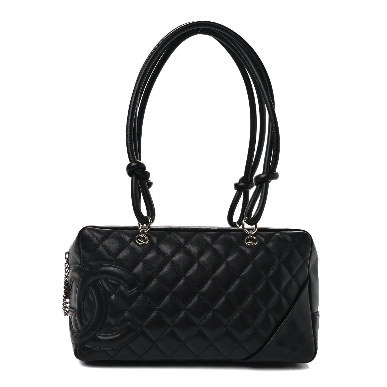 Chanel Calfskin Quilted Large Cambon Bowler Black 1 of 16