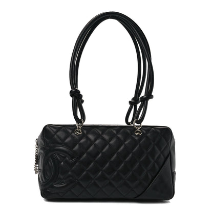 Chanel Calfskin Quilted Large Cambon Bowler Black 1 of 16