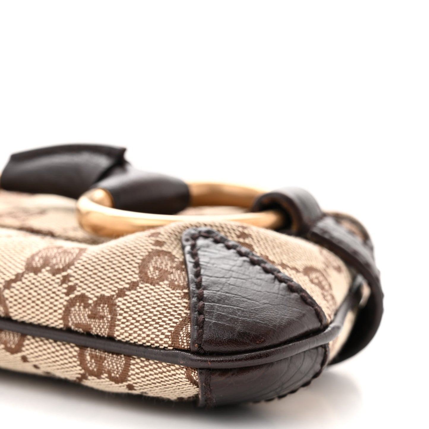 Monogram Horsebit Clutch Dark Brown