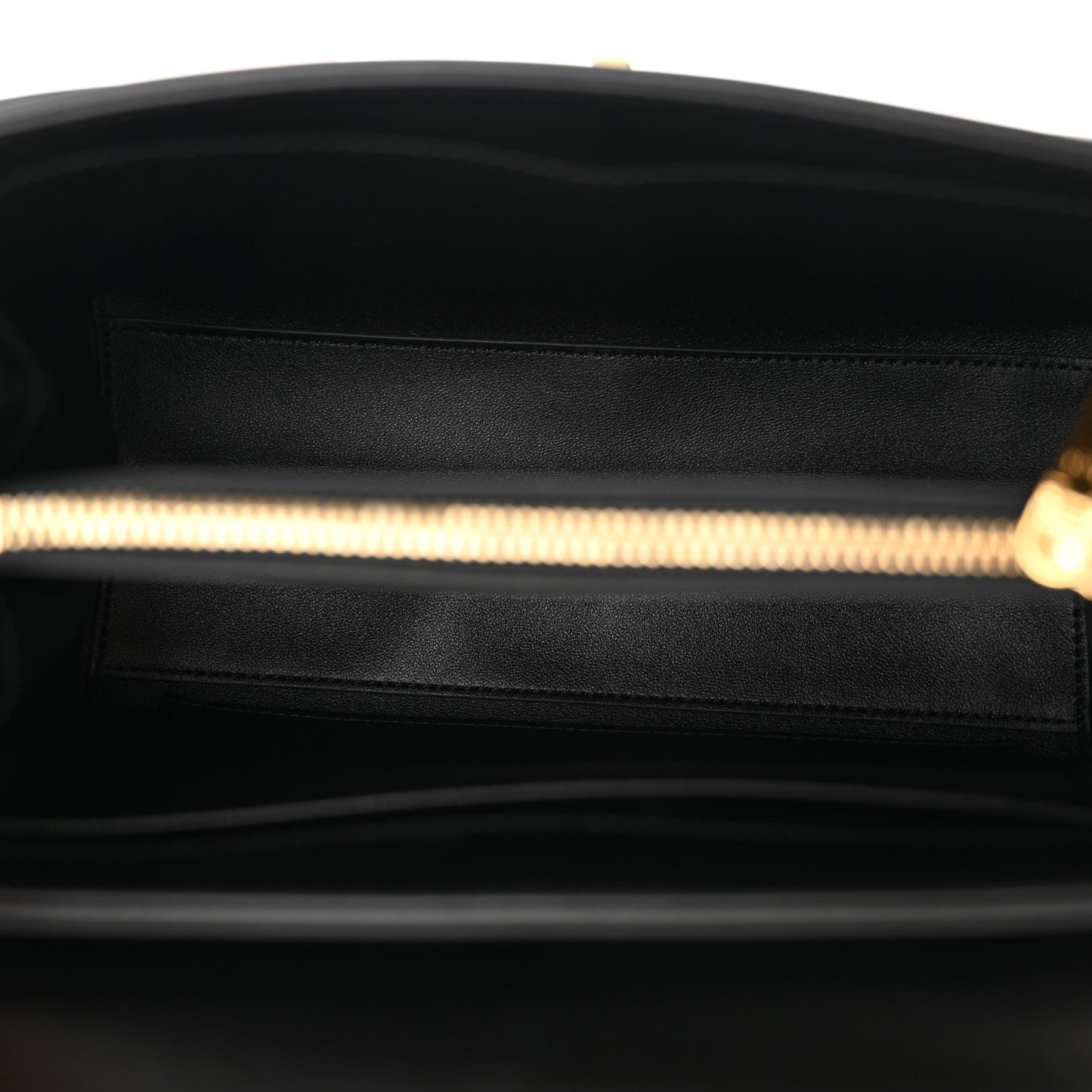 Satinated Calfskin Small 16 Top Handle Bag Black