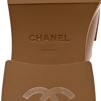 Chanel Calfskin CC Platform Loafers 39.5 Beige 8 of 9