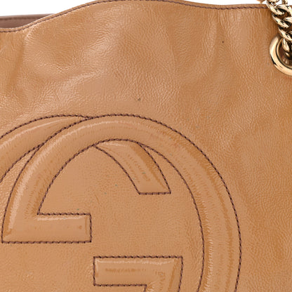 Gucci Vernice Naplack Medium Soho Chain Shoulder Bag Dark Cipria 11 of 15