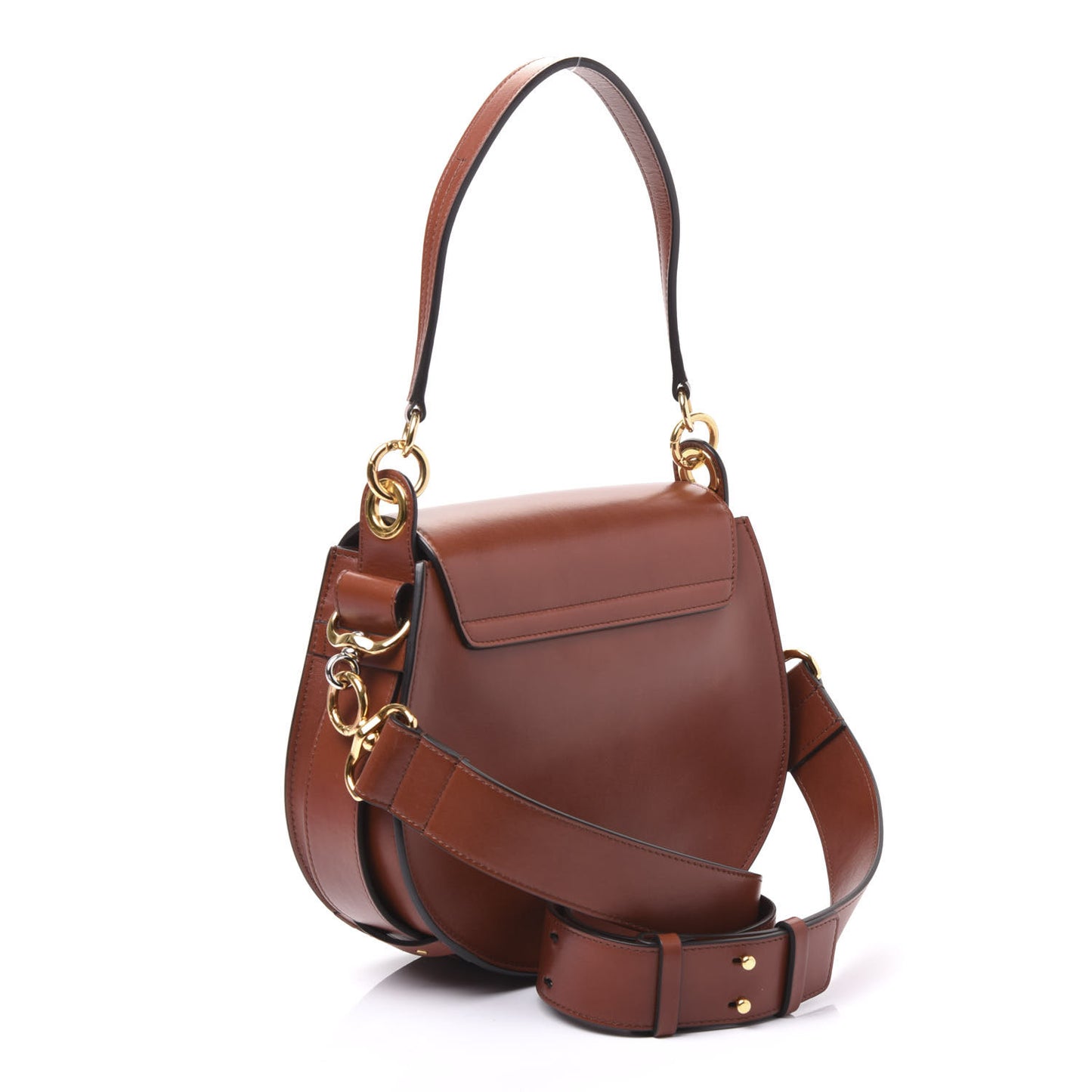 Calfskin Suede Large Tess Bag Sepia Brown