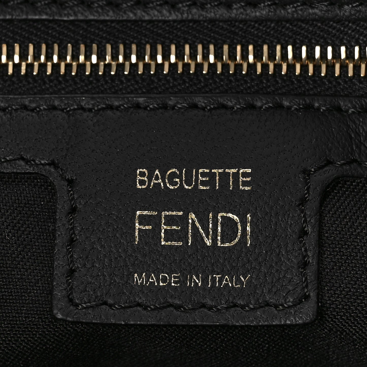 Nappa FF 1974 Embossed Baguette Black