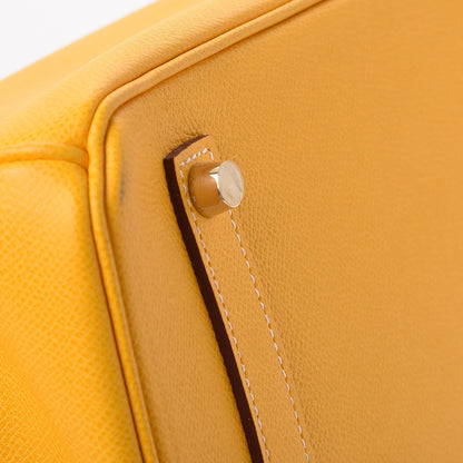 Hermes Epsom Horseshoe Birkin 35 Jaune 40 of 44