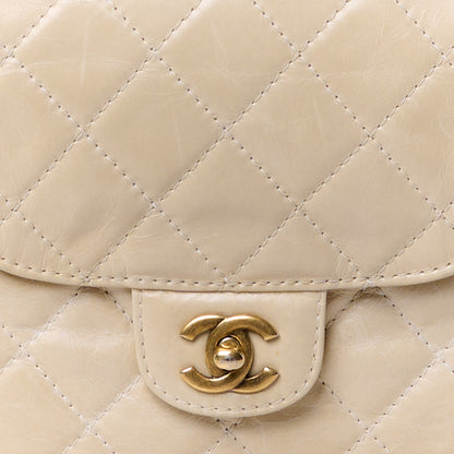 Chanel Glazed Calfskin Quilted Large Front Pocket Tote Beige 11 of 14