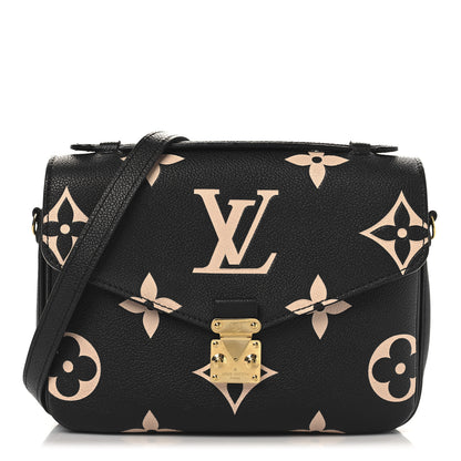 Louis Vuitton Empreinte Monogram Giant Pochette Metis Black Beige 1 of 10