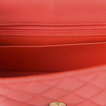 Chanel Lambskin Quilted Mini Rectangular Flap Red 14 of 19